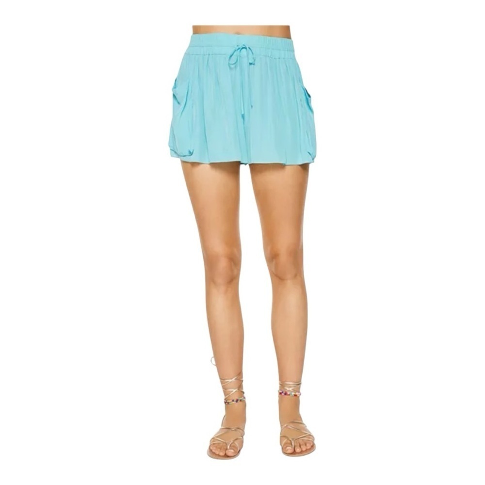 Ramy Brook Austin Shorts Lightweight Butterfly in Lagoon Blue Teal Small - Picture 3 of 14
